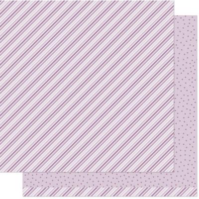 Lawn Fawn Stripes 'n Sprinkles Designpapier - Vivacious Violet